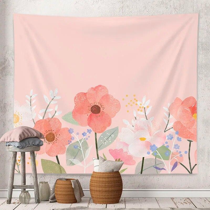

Декоративный гобелен с цветами тюльпана, украшение для дома, гостиная, художественное настенное покрытие 100x75cm