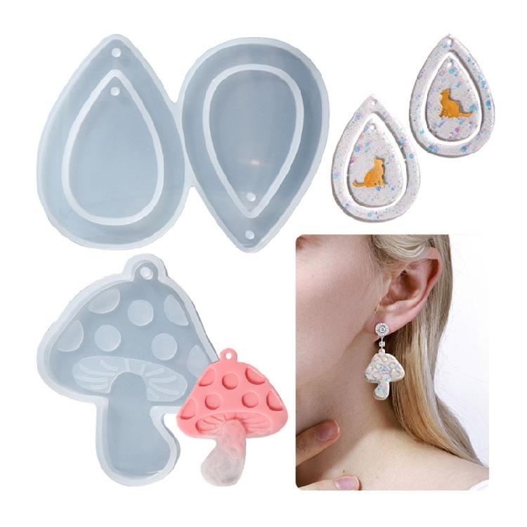 Mushroom Charm Silicone Mold Handmade Keychain Jewellery Making Pendant Tool DIY