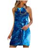 Women Summer Fashion Casual Sexy Printing Sleeveless Loose  Dress