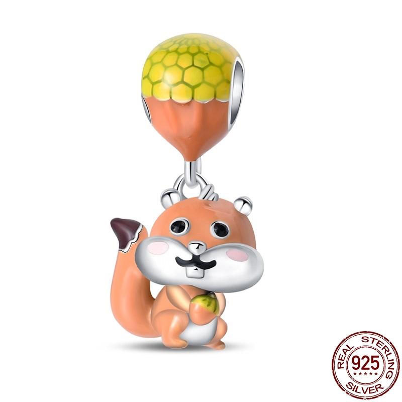 Kupfer Leuchtende Serie Gute Nacht Bär Anhänger Passend Original Pan Armband Für Frauen Geburtstag Feiner Schmuck Geschenk