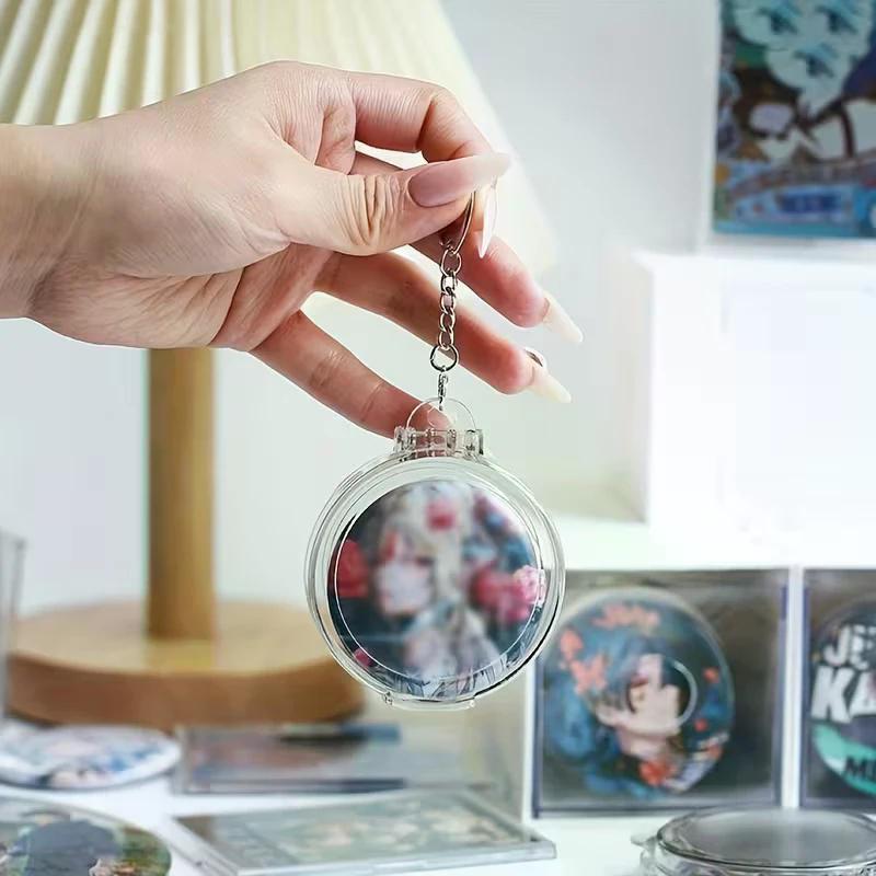 Transparent Badge Storage Container For Painful Package Anime Badge Storage Display Bag Portable Storage For Jewelry Accessories