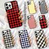 Buffalo Plaid Pattern Soft Phone Case for iPhone 17 Air 16e Pro Max 15 Pro 13 14 Plus 11 12 MagSafe Magnetic Coque