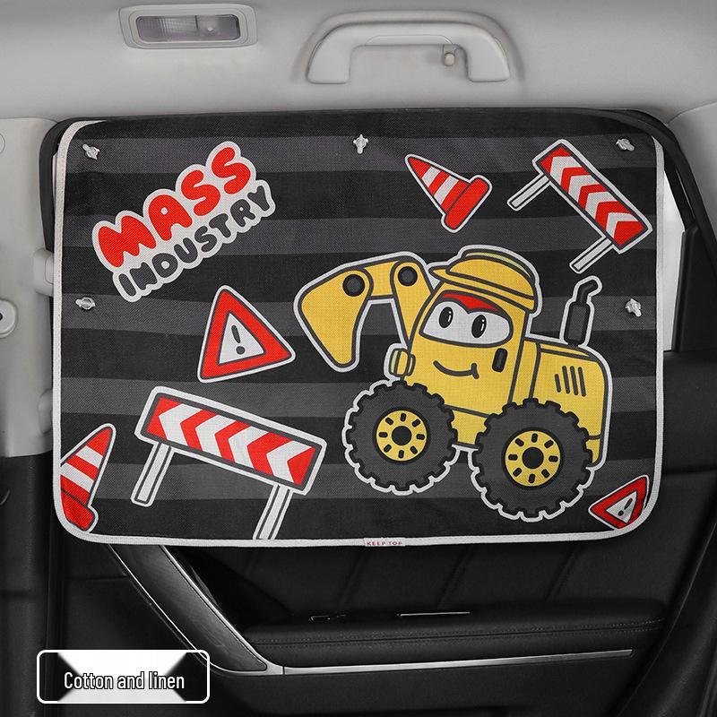 

Universal Cartoon Car Sun Shades for Side Windows - Children s Heat Insulation Curtains with Suction Cups