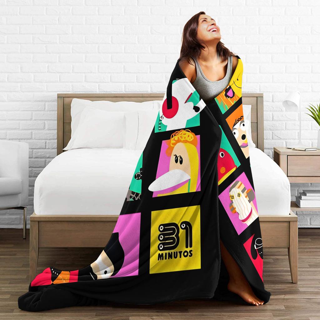 31 Minutos Blankets Chilean Comedy Flannel Novelty Soft Throw Blankets for Chair Covering Sofa Spring Autumn