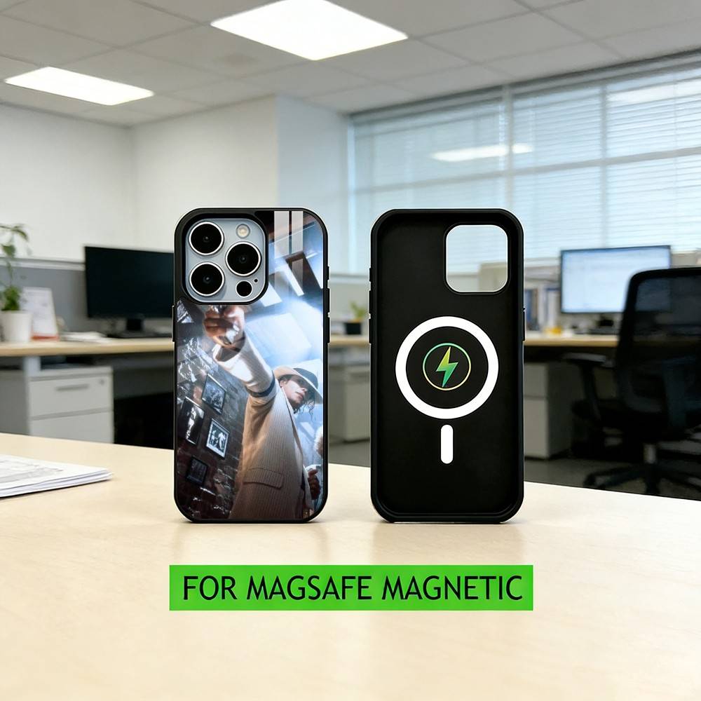 M-Michael Jackson Singer Phone Case For iPhone17,16,15,14,13,12,11 Plus,Pro Magnetic with Magsafe Wireless Charging