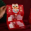 Paper Horse Year Red Envelope 3D Design Folding Style Folded Red Envelope Red Color Thickened Chinese New Year Envelope