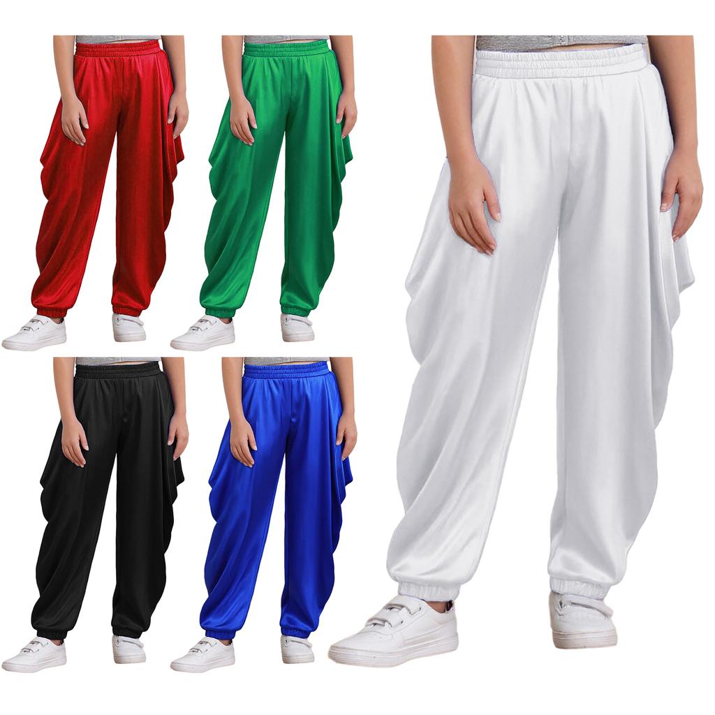 Chlapecké saténové kostýmy na halloweenskou cosplay tématickou párty Dhoti kalhoty Elastický pas Volné pytlovité kalhoty