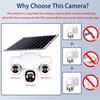 Solar Camera for Home Outdoor Use, Waterproof and Dustproof, Wiring-free, Three-screen Monitoring
