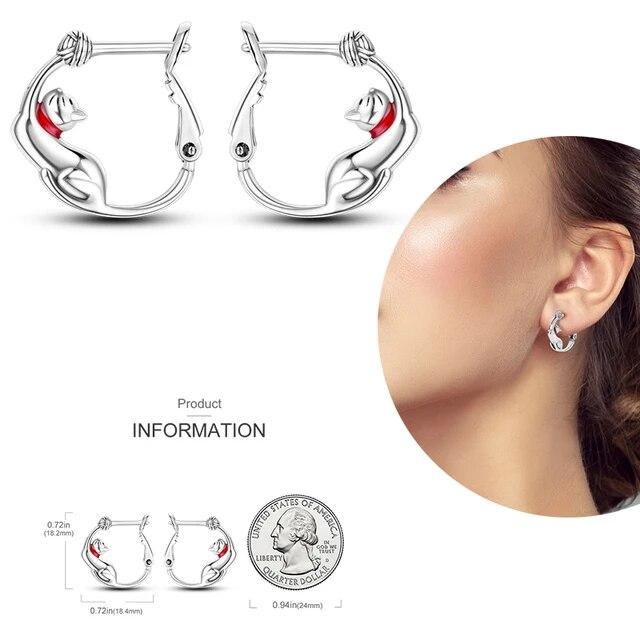 Brincos de argola de prata 925 para mulheres, brilhantes, pavê, cz, joias finas de luxo, brinco