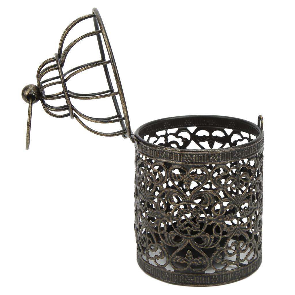Iron Candle Holder European Retro Iron Rust   Elegant   Vintage Candle Holder for Outdoor Terrace Party