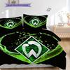 SV Werder Bremen Patroon Beddengoed Dekbed Set Dekbedovertrek Kussensloop Huisdecoratie Verjaardagscadeau (1 dekbedovertrek + 2 kussenslopen, zonder binnenkussen)