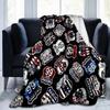 1Pz Coperta con motivo Highway 66, leggera per tutte le stagioni, per casa, ufficio, pisolino all'aperto, coperta multifunzionale