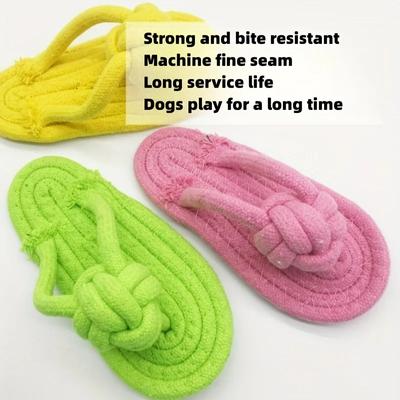 Hundekauspielzeug Baumwollpantoffel Seilspielzeug für kleine große Hunde Haustier Zähne Training Molare Spielzeuge Interaktives Hundespielzeug Hundezubehör