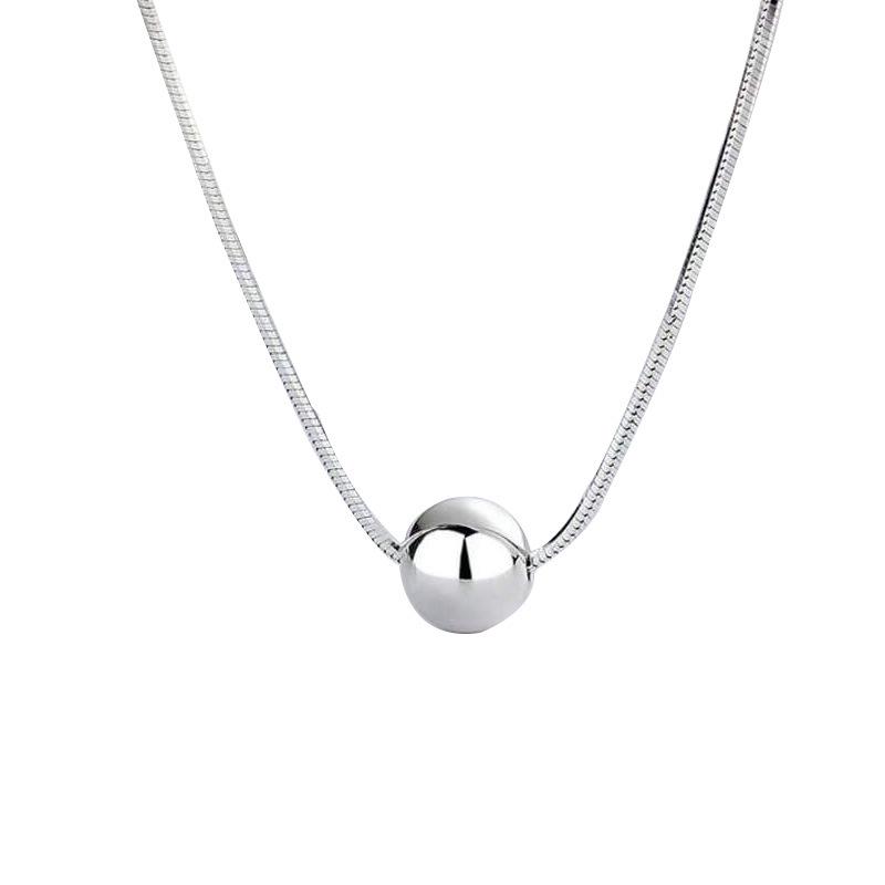 2024 Silver Minimalist Titanium Necklace - Women's Non-Fading Clavicle Chain for Spring/Summer
