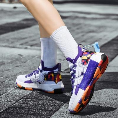 Gepolsterte Innensohle Miked Farbe Herren Sportschuhe Atmungsaktiv Fitnessstudio Hohe Qualität Basketball Trends 2025 Schlichte Herren Freizeitsneaker