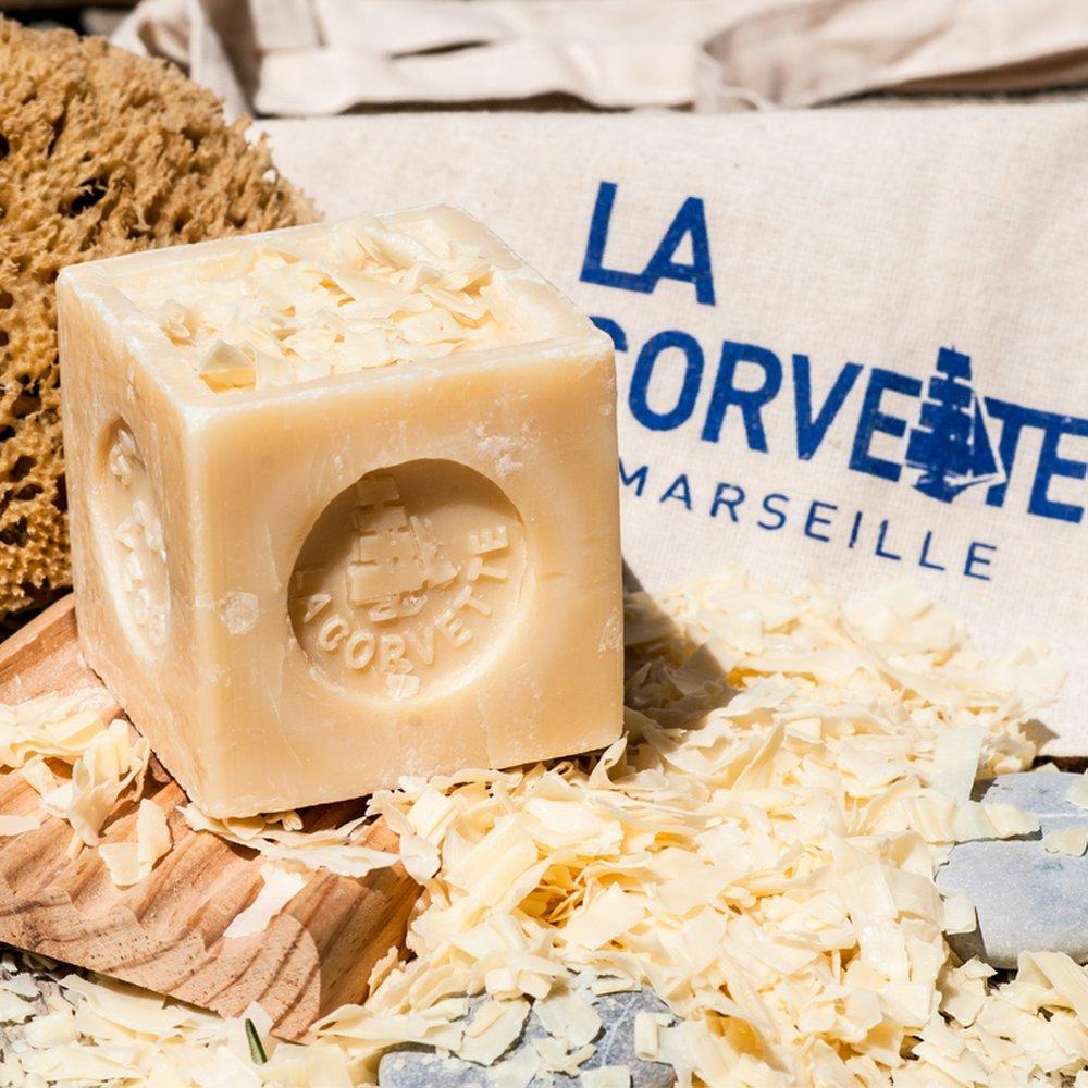 [la covete] Jabón natural de oliva de Marsella 100 g, set de 4 piezas