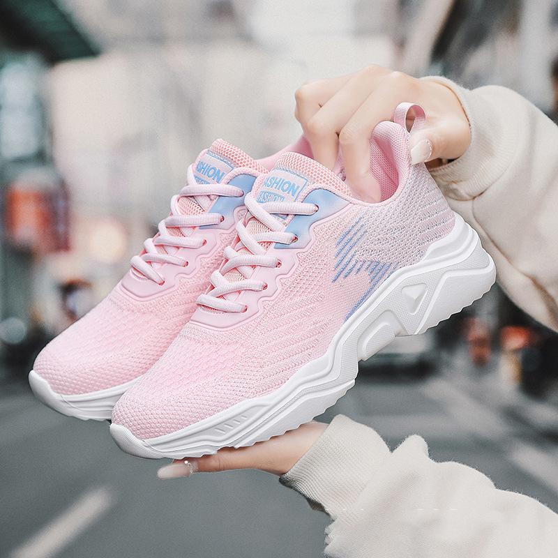 

36-45 Большой размер Осенние женские повседневные спортивные туфли Мужские женские одного стиля Сетчатая поверхность Дышащие Легкие Беговые Туристические Туфли 36