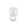 Stanley Electric Turn Light Pack of Single Truck Bulbs (STANLEY) Signal/Backup Bulbs, S25, 24V, 21W, A4587M, 10, Bulbs, BA15s, Clear,