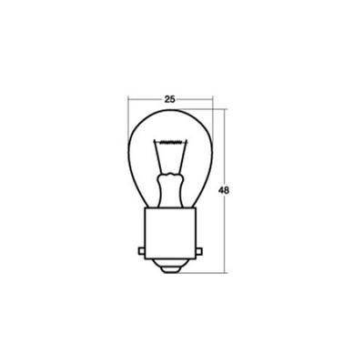 Stanley Electric Turn Light Pack of Single Truck Bulbs (STANLEY) Signal/Backup Bulbs, S25, 24V, 21W, A4587M, 10, Bulbs, BA15s, Clear,