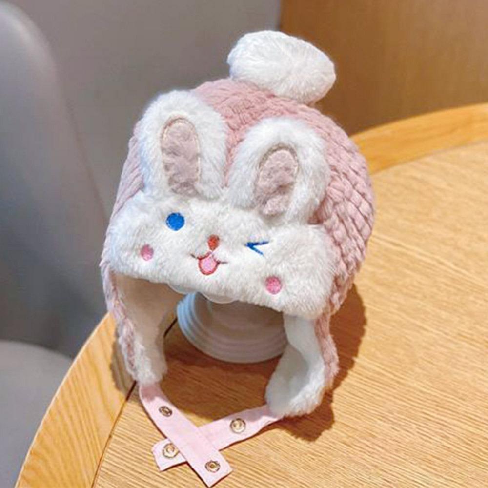 

8 Month-3Year Thicken Kids Beanie Cap Windproof Baby Knitted Hat Winter Baby Hat Baby Children Kids рожевий