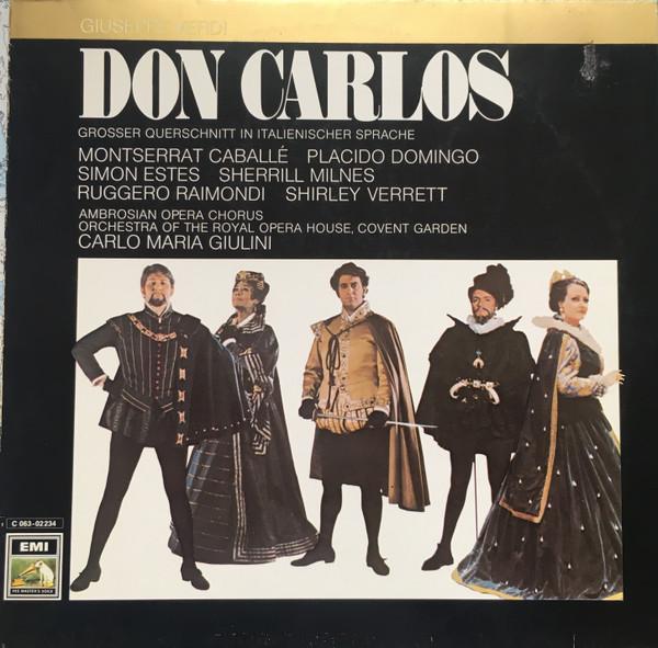 

LP Record GIUSEPPE VERDI MONTSERRAT CABALL Don Carlos 1C06302234 His Masters Vo 1971 Germany Classical Used