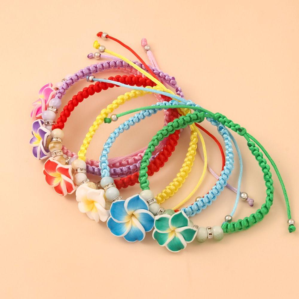 Boho Polymer Clay Braid Rope Bracelet Colorful Bohemian Beach Jewelry  Party Jewelry