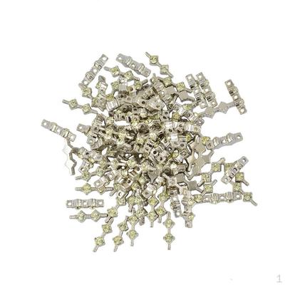 50 Pieces/Lot Vintage Alloy Clear Shiny Rhinestone 3 Hole Spacer Bar Connector Beads DIY for