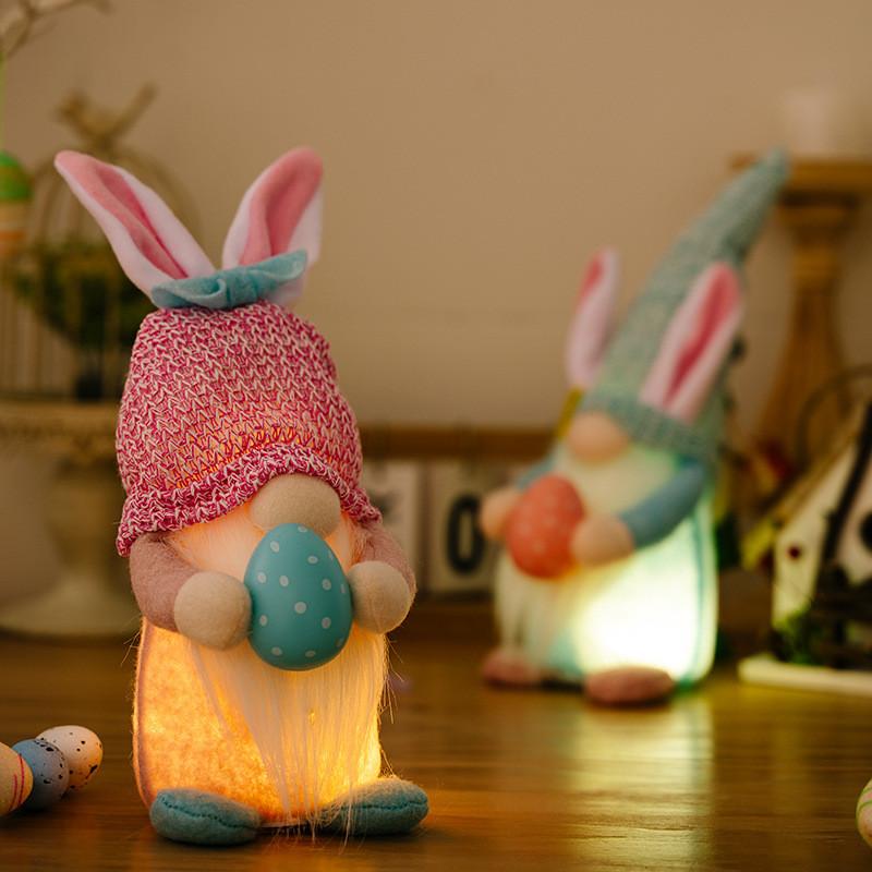 Easter Enchanting Decor With Adorable Light Up Doll And Colorful Egg Accents Home For