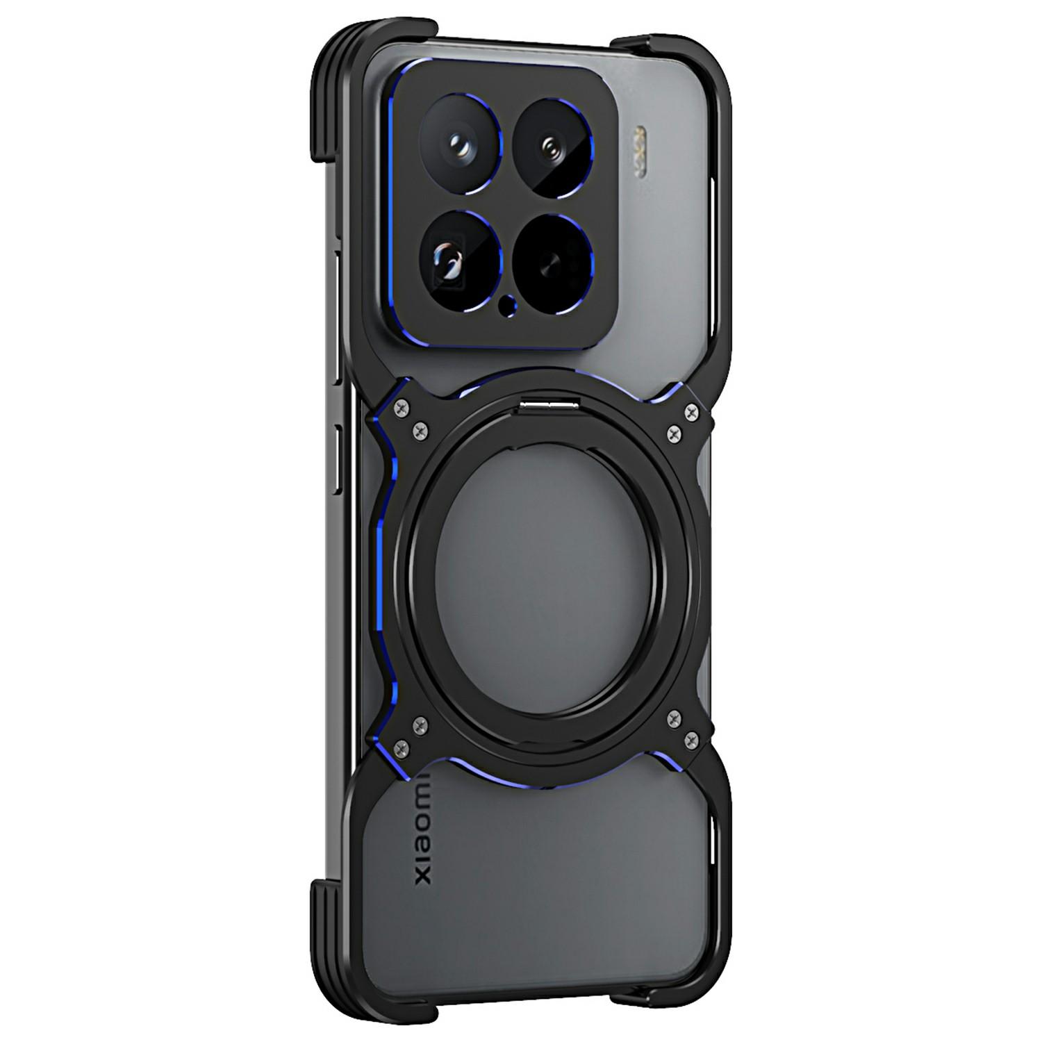 

Для Xiaomi 15 Чохол-підставка Металевий бампер Магнітна кришка для телефону Black Blue
