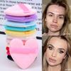 60pcs Soft Heart-Shaped Sponge Dry Powder Puff Double-sided Crystal Velvet Blush Loose Powder Cosmetic Puff Setting Makeup Tools