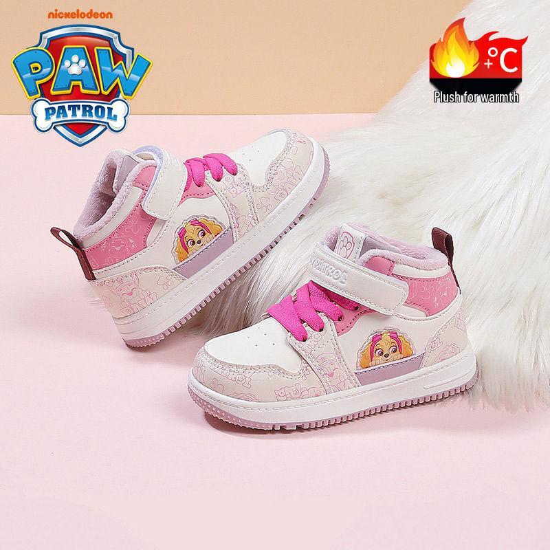 

Зимові високі дитячі черевики Щенячий патруль: Спортивні кросівки з плюшевою підкладкою, товстою підошвою, нековзкі, стильні, для хлопчиків та дівчаток. 25