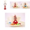 Cute Snowman Keychain For Women Sparkling Rhinestone Zinc Alloy Christmas Gift