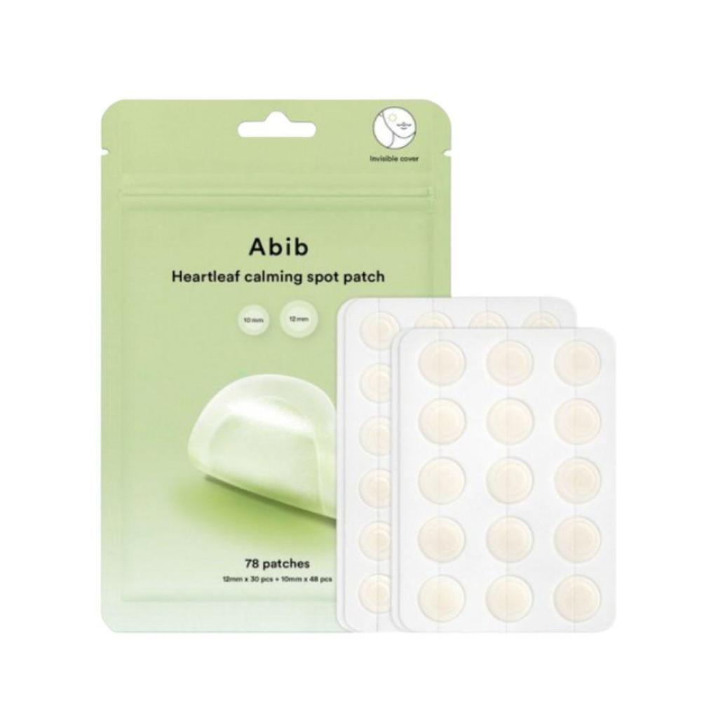 Abib Houttuynia Cordata Calming Spot Patch Acne Care Pimple Patch Set 78pcs (12mm×30 + 10mm×48)