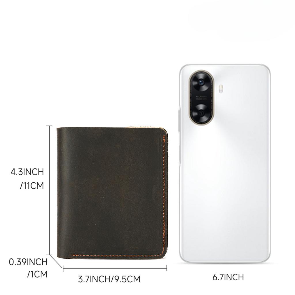 Retro Crazy Horse Pickup Bag, Small and Portable Coin Bag, Genuine Leather Wallet