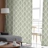 Sage verde geométrico padrão marroquino cortinas transparentes para sala de estar cozinha janela quarto tule voile