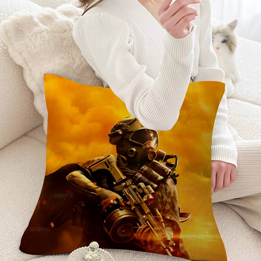 B-Battlefield 6 Cuscino per Gioco Cool Cuscino Anime Copricuscino per Testiera di Divano Letto Copricuscino 45x45 cm Moda
