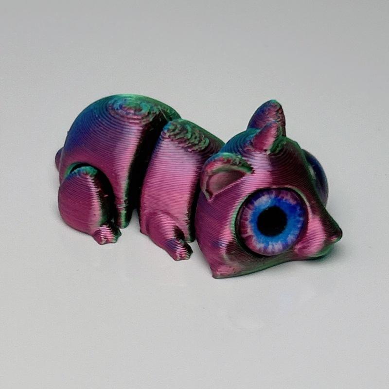 3D Printed Mini Hamster Figurines Animal Model Simulated Eyes Landscape Decorations Home Desktop Ornaments Children Toy Gifts