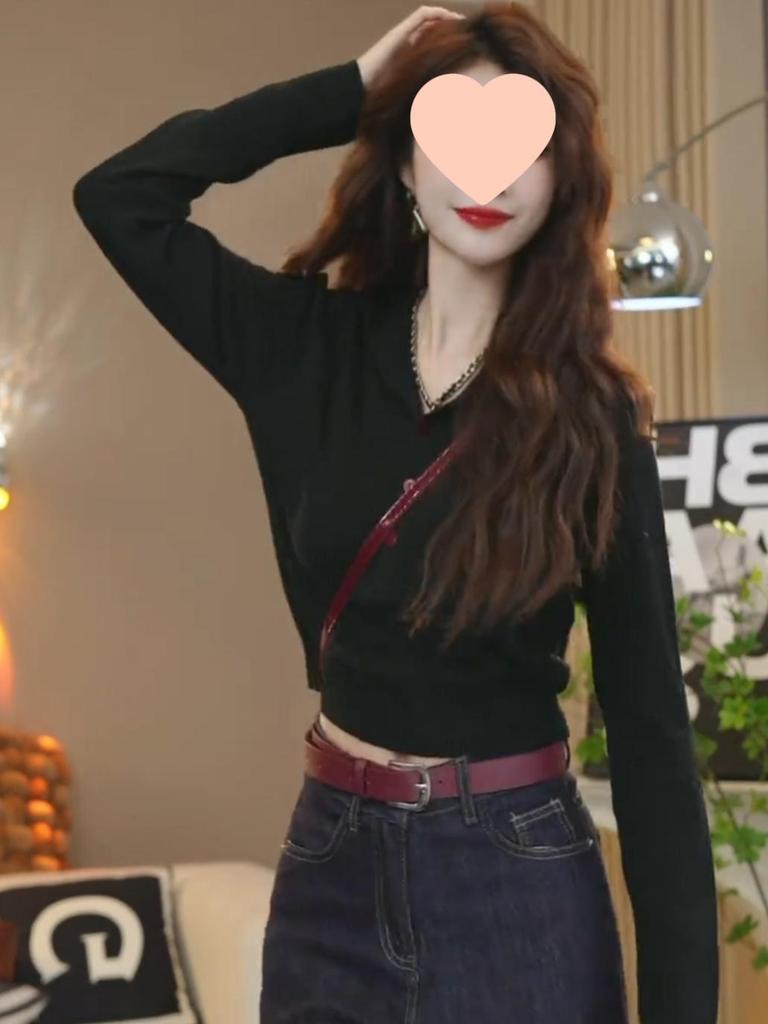 Koreanischer Strickpullover mit Kapuze für Damen - Herbstmode Nischendesign Vielseitige Strickware