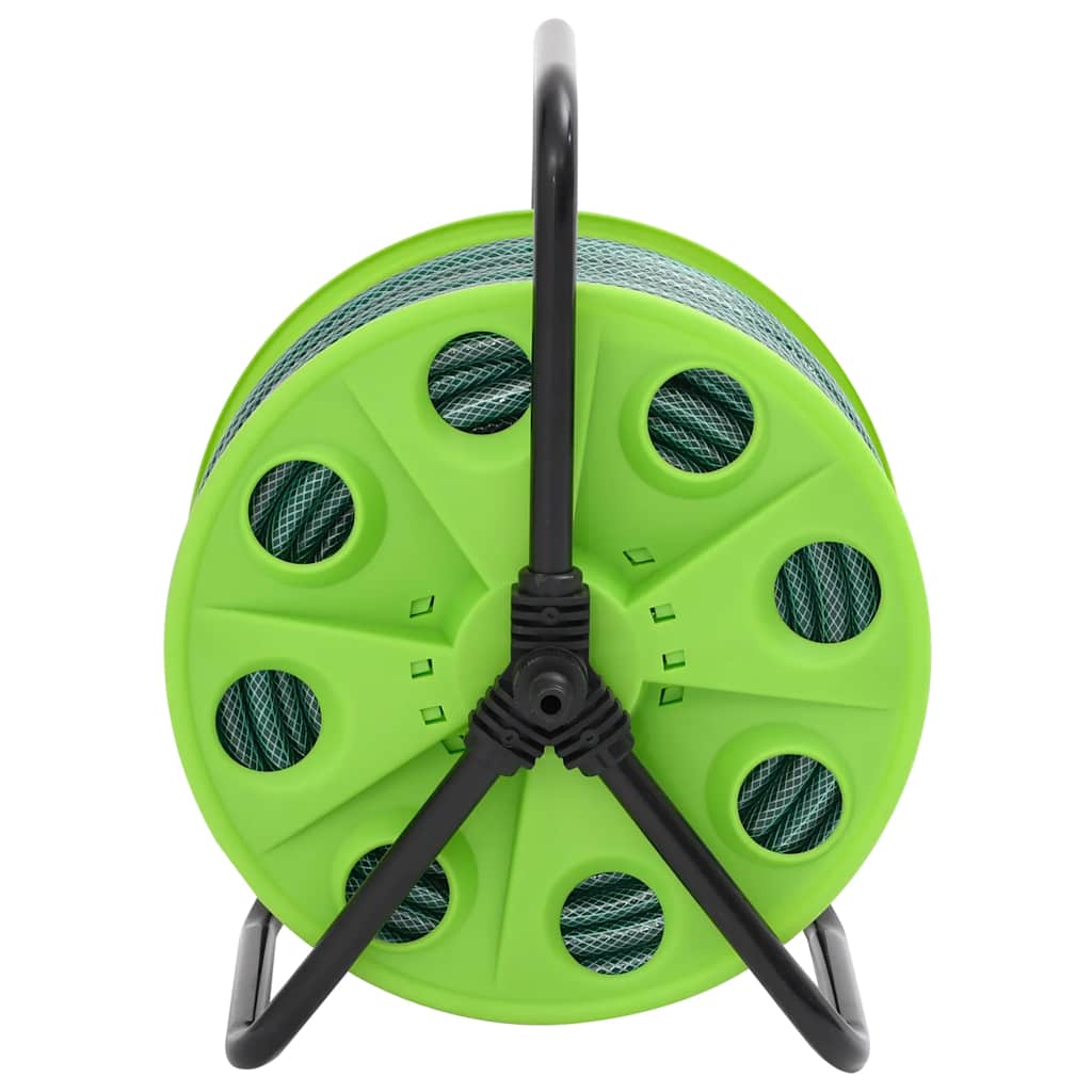 Vidaxl Wolnostojący Bęben Z Wężem I Złączkami, 0,5", 20M, Zielony, Pvc