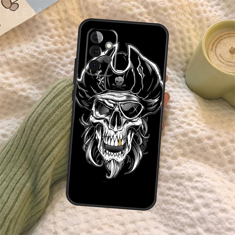 Pirate Skull Case For Samsung Galaxy A15 A22 A52 A32 A54 A14 A16 A26 A36 A56 A55 A35 A05 A06 A53 A33 A13