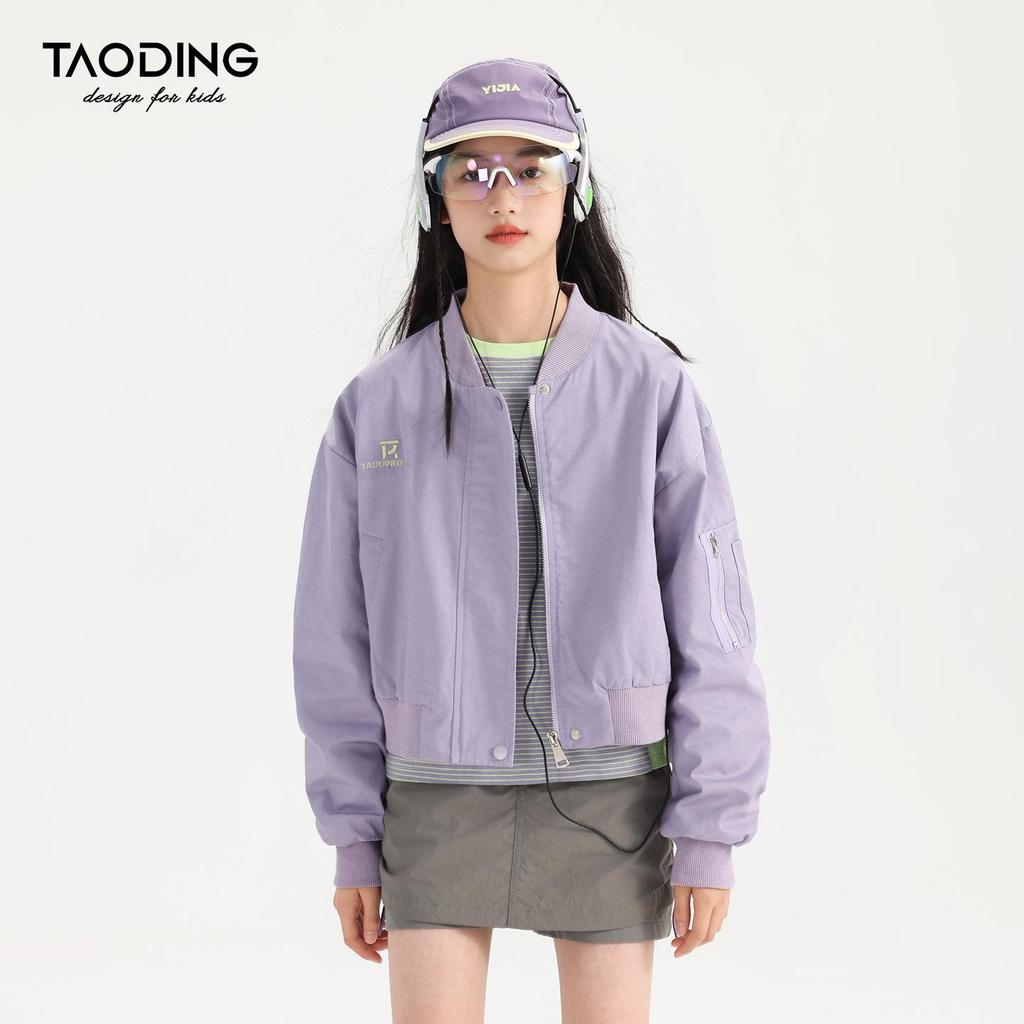 Tao Town Girls' Korean Style Casual Baseballjacka