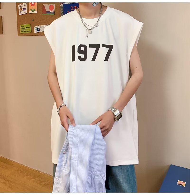 

Мужская винтажная майка для фитнеса без рукавов в гонконгском стиле 4XL белый