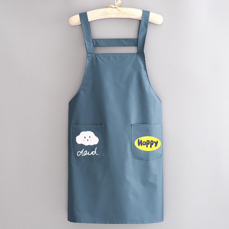 Waterproof Household Printed Oilresistant Kitchen Apron Work Easy Storages