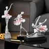 Ballet Dancer Figurine European Girl Dancer Ornament  Figure Sculpture Craft For  Table Bookcase Accent