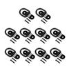 10X Cargo Lashing Surface Mount D Ring Staple Cleat Tie Down Ring Trailers For Vans Trucks Horsebox Boat Ropes Car Fastener Clip