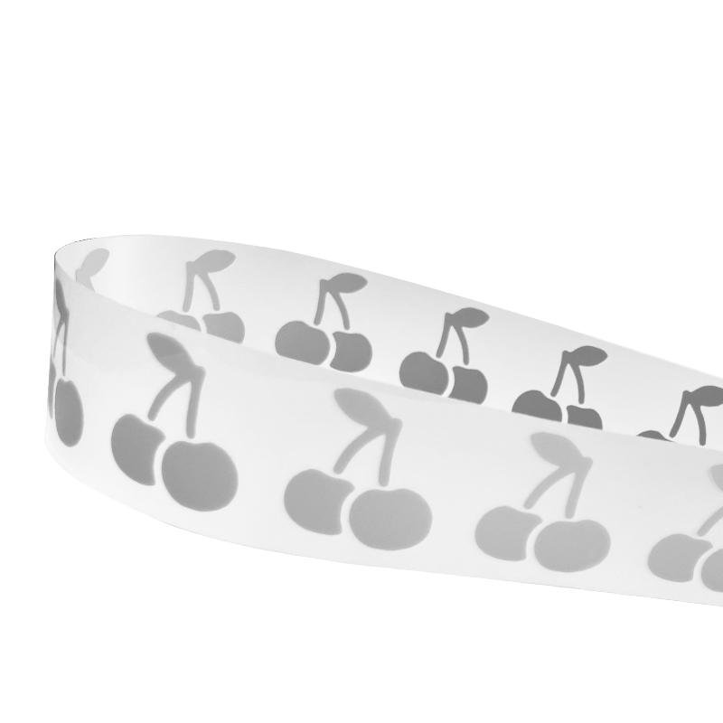 Silver Reflekterande Tejp Klistermärke Körsbärsmärke Värmeöverföring Gör-det-själv Huvtröjor Kläder Klistermärken Parches Ropa Märke För Kläder Håll Säkerheten