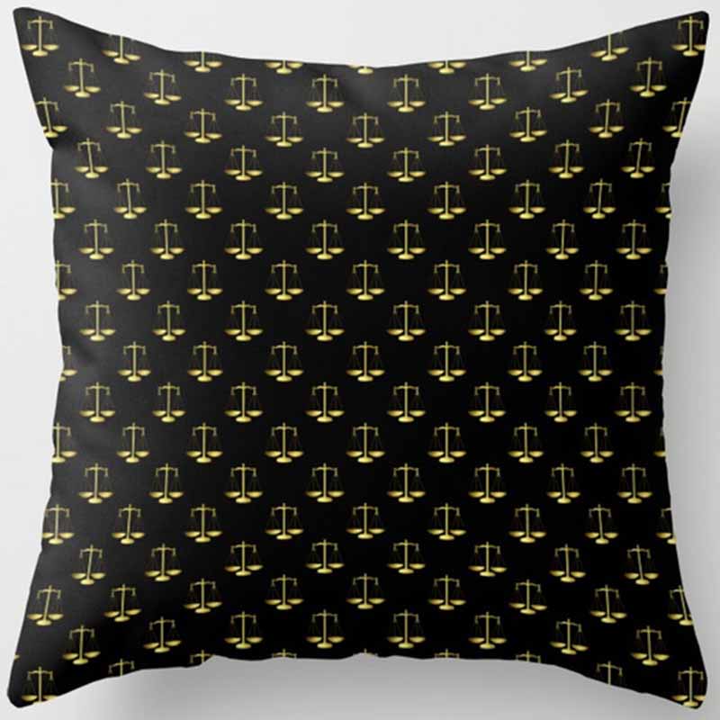 Black and Yellow Square Pillowcase, Home Decoration, Car Sofa Cushion Cover 45cm*45cm