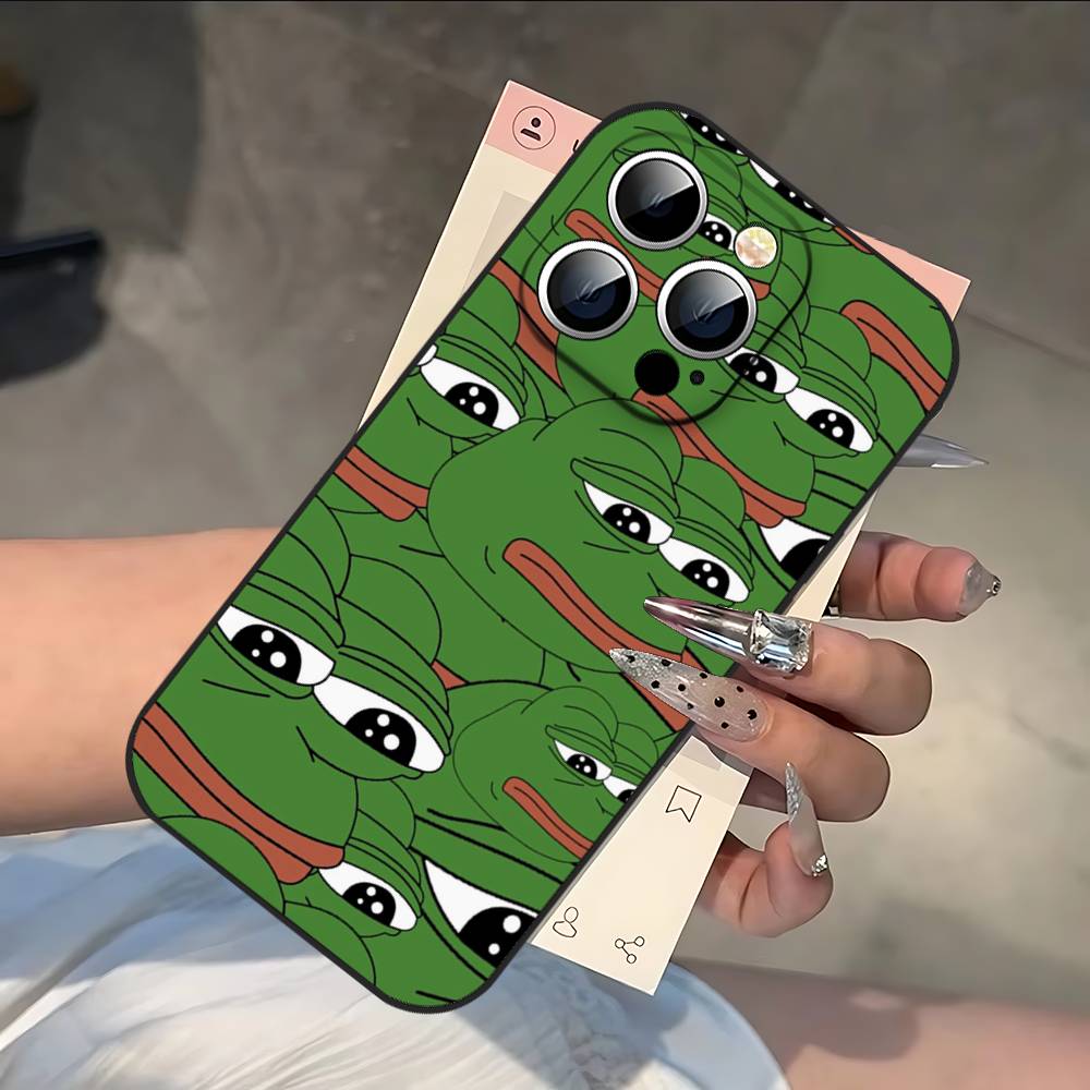 Sad Frog P-Pepe Funny Phone Case For IPhone 17 16 15 14 13 12 11 PRO MAX PLUS Mini TPU Soft To Skin-friendly Case