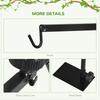Adjustable Height And Length Reptile Lamp Stand Holder With Hook Hanging Base Black