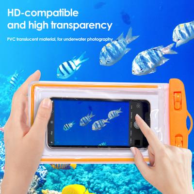 Waterproof Phone Pouch with Detachable Cell Phone Dry Lanyard Transparent Floating Bag Case Protector Beach Kayak